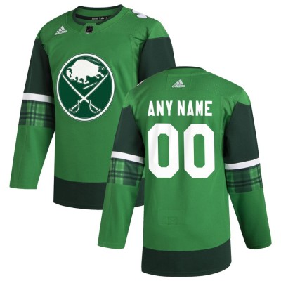 Buffalo Sabres Men's Adidas 2020 St. Patrick's Day Custom Stitched NHL Jersey Green